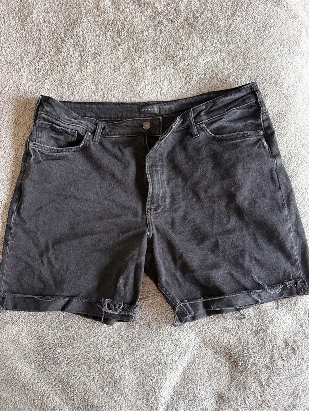 Black Cutoff Denim Shorts